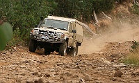 Climbing the rocky McFadens Track